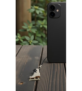 Miyuki Boncuk El Yapımı Buz Pateni Telefon Çarmı - Charm 1