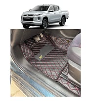 Mitsubishi L200 2019-2024 Arası Aracına Özel 8d Tek Katmanlı Havuzlu Paspas Takımı (Altın)