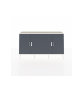 Arges Konsol 4 Raflı 4 Kapaklı 176x30x99 Aytaşı-Antrasit/Çam