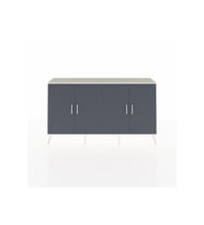 Arges Konsol 4 Raflı 4 Kapaklı 176x30x99 Aytaşı-Antrasit/Çam