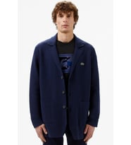 Lacoste Men's Classic Fit V Neck Cardigan Erkek Classic Fit V Yaka Triko Hırka Ceket Lacivert