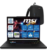 MSI Msı Raider 16 Hx B2WH-091TR Intel Ultra 9 275HX Aı 32GB Ddr5 4tb Ssd+4tb SSD 12GB/RTX5070Tİ 140W 16" QHD+(2560X1600), 240Hz IPS %100 Dcı-P3 Freedos Gaming Laptop MSW091TRF16+ZETTAÇANTA