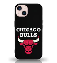 Apple iPhone 13 Mini  Lansman Kılıf Chicago Bulls Tasarımlı Altı Kapalı İçi Kadife Kaplı  Kapak (Şeffaf)