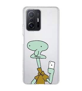 Xiaomi Mi 11T - 11T Pro Uyumlu Squidward Selfie Tasarımlı Şeffaf Telefon Kılıfı
