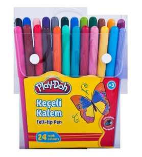 Play-Doh Keçeli Kalem Pvc 2 MM 24 Renk PLAY-KE006