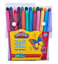 Play-Doh Keçeli Kalem Pvc 2 MM 24 Renk PLAY-KE006