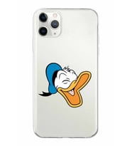 Apple iPhone 11 ProMax Uyumlu Kapak Donald Duck Tasarımlı Şeffaf Silikon Kılıf