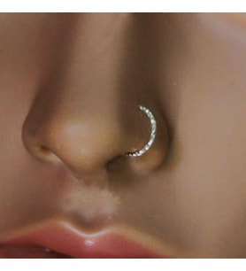 Heppii 925 Ayar Gümüş Burgu Halka Hızma Burun Piercing 10 mm