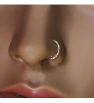 Heppii 925 Ayar Gümüş Burgu Halka Hızma Burun Piercing 10 mm