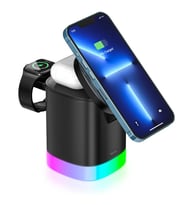 Kablosuz Wireless Şarj Standı Telefon - Saat - Kulaklık için Kablosuz Şarj Standı 3in1
