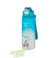 Vagonlife 800 ml Figürlü Su Matarası Çift Kullanım Pipetli Ve Rahat İçim Sticker Hediyeli (Mavi)