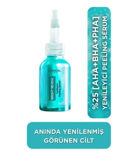 L'Oreal Paris Bright Reveal Koyu Lekelere Karşı Hızlı Etkili Yenileyici Peeling Serum 25% [AHA + BHA
