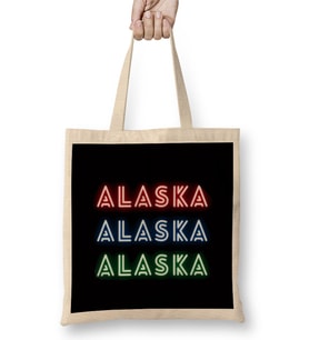 Alaska - Vintage Retro Rainbow Style Bez Çanta Uzun Saplı
