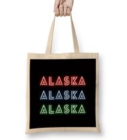 Alaska - Vintage Retro Rainbow Style Bez Çanta Uzun Saplı