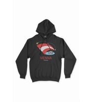 Viyana Seyahati Siyah Sweatshirt Hoodie