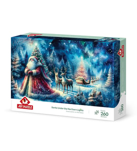 Art Puzzle Kuzey Işıkları ve Noel Baba 260 Parça Puzzle