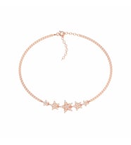 Süzülen Yıldız Rose Gümüş Bileklik