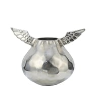 Vitale Gümüş Dekoratif Kanatlı Vazo 30*11*21 Cm AK.IU0344