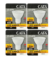 (4 Adet) Cata 9W (50W) Beyaz Işık (6500K) Dim Edilebilir GU10 Duylu Led Spot Ampul