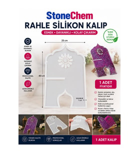 Rahle Silikon Kalıp – Epoksi Kur’an-ı Kerim Rahlesi, Kitap Standı, Tablet Standı Reçine Döküm Kalıbı 25x40 cm