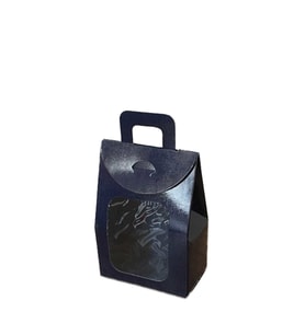 Kına Ve Çerez Çantası Pencereli Karton 7.5X11X4 (20 Adet)  Lacivert