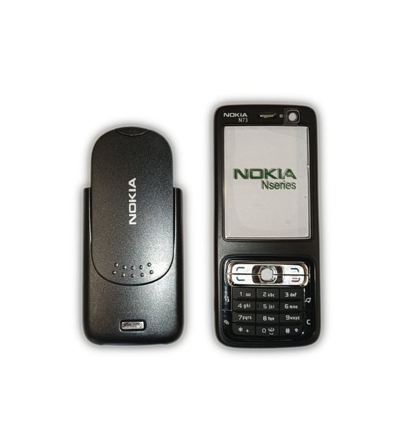 Nokia N73 Kapak Nokia N73 uyumlu Siyah Kapak ön Kapak Arka Kapak