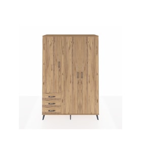 Hyperion Gardrop 6 Raflı 3 Çekmeceli Tek Askılı 132x44x195 Çam-Çam