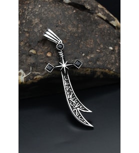 Kolye Ucu 925 Ayar Gümüş ( Zülfikar Kılıcı ) Hz. Ali 901198