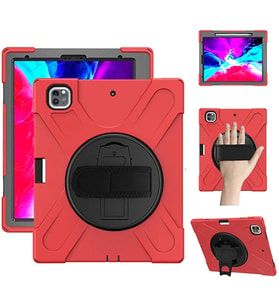 İPad Pro 12.9-inch (2021)-(2020) Kılıf Kalem Yerli 3 Katmanlı Standlı Zırh Kı - 1OL8743-7085