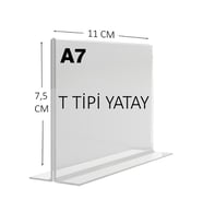 HEROGLAS A7 T Tipinde Yatay Masa Üstü Şeffaf Pleksi / Föylük-Fiyatlık-Menü-Broşürlük