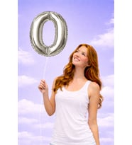 Silver O Harfi 100 cm Folyo Balon