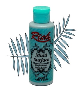 Rich Multi Surface Her Yüzey İçin Akrilik Boya 120 cc. 2288 GRİ YEŞİL 