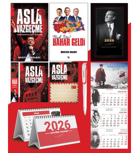 Asla Vazgeçme - Ayraç - Kartpostal - Poster Ve Bak İşte bahar Geldi -  2026 Ajanda İstikbal - Sakarya Duvar Takvimi - Masa Takvimi