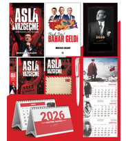Asla Vazgeçme - Ayraç - Kartpostal - Poster Ve Bak İşte bahar Geldi -  2026 Ajanda İstikbal - Sakarya Duvar Takvimi - Masa Takvimi