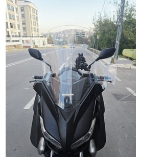 MOTOCAM Yamaha Xmax Ön Cam 2014-2017 Model 59cm Şeffaf Renkli 4mm ELCİKLİ