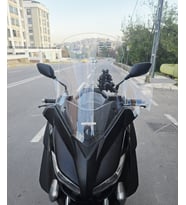 MOTOCAM Yamaha Xmax Ön Cam 2014-2017 Model 59cm Şeffaf Renkli 4mm ELCİKLİ