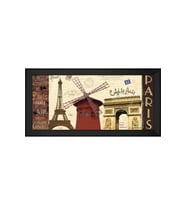 Manzara Temalı Kanvas Tablo 50 x 70 cm Siyah Çerçeve