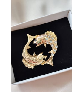 Pisces Duygusal Balık Broşu