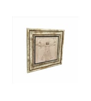 Vitruvius Adamı (Leonardo Da Vinci, 1492) Baskılı Taş Tablo 25X25