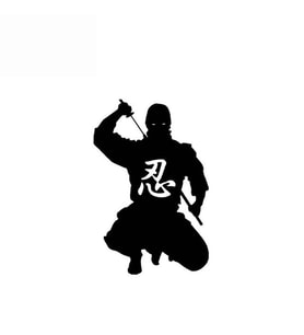 Samurai karanlık savaşçı Oto araba etiket çıkartması 17 CM