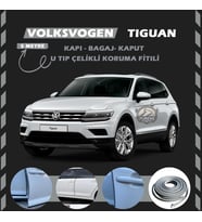 Volksvogen Tiguan Oto Araç Kapı Koruma Fitili 5metre Parlak Gri Renk
