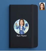 Kişiye Özel Kadın Model 13x21 Siyah Defter-28