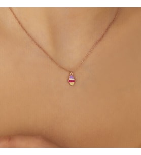 Rose Rekli Dondurma 925 Gümüş Ayar Kadın Kolye