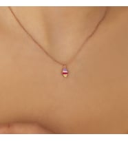 Rose Rekli Dondurma 925 Gümüş Ayar Kadın Kolye