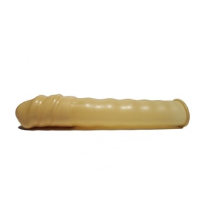 Penise takılan 7 cm ön dolgulu penis kılıfı kaydırıcılı yağlı set