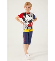 MICKEY MOUSE ERKEK ÇOCUK KAPRİ TAKIM D4788-3 (Gri-Melanj)