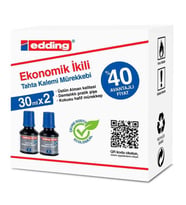Edding Tahta Kalemi Mürekkebi BT02 2'li Mavi