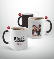 BK Gift Kişiye Özel Babalar Günü Hediyesi Fotoğraflı Sihirli Kupa Bardak-83 (Beyaz)