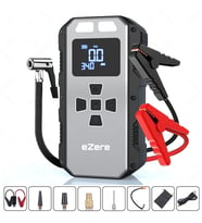 EZERE 4 in1  8000mAh Lastik Sisirme Pompası Ve Starter Akü Takviye Seti (Siyah)