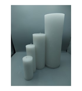 Soya Parafinli Beyaz Çap:10 Cm Boy:10-15-20-25 Cm Silindir Blok Mum 560-570 Saat Yanma Süreli Beyaz